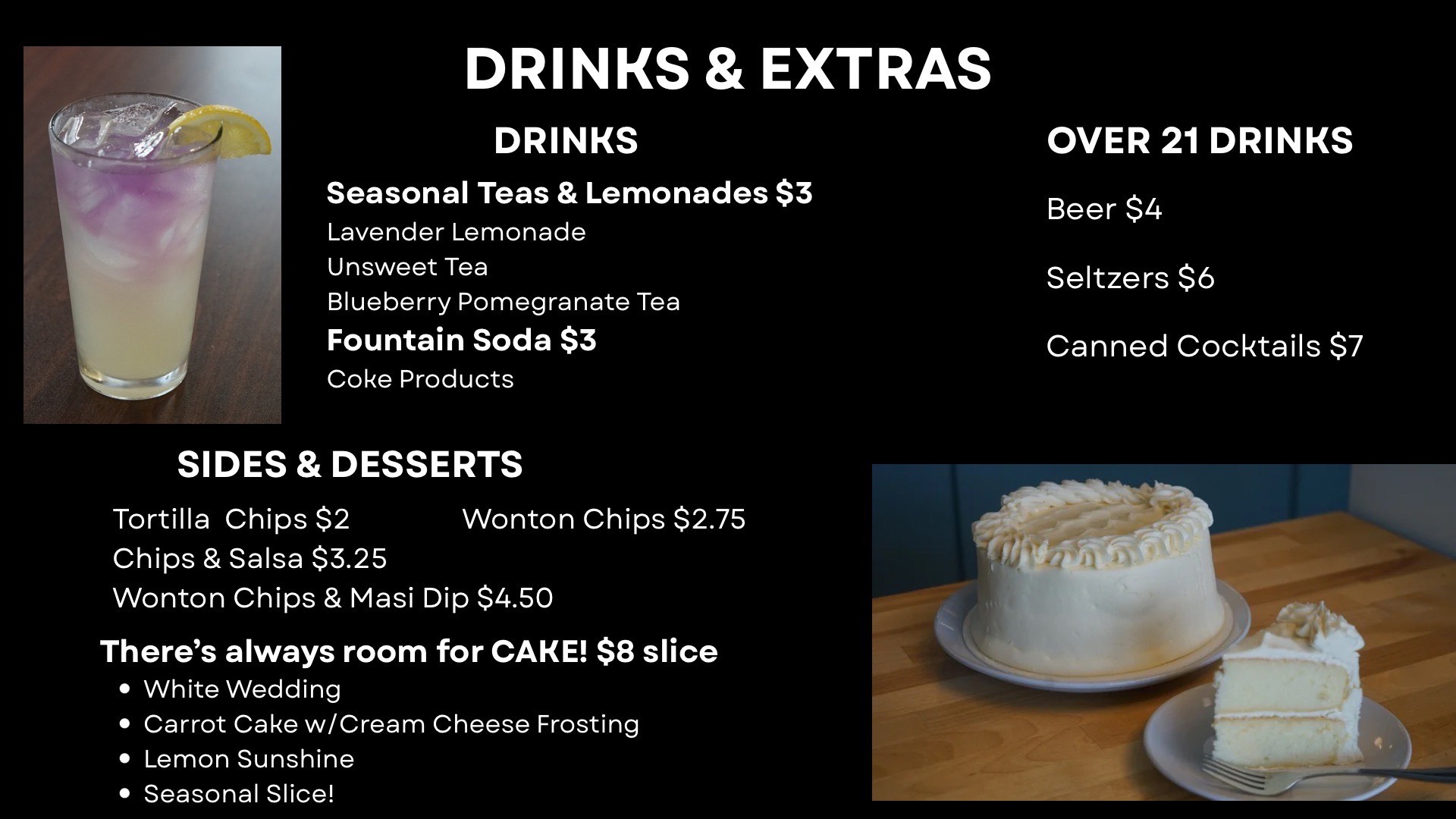 drinks & extras